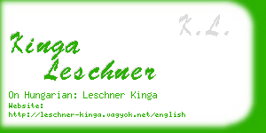 kinga leschner business card
